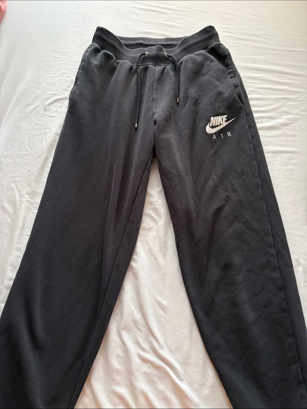 Nike Air Black Jogger Sweatpants with White Logo